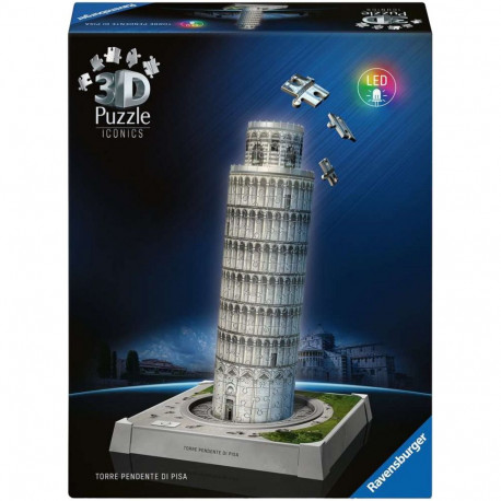Ravensburger 3D Puzzle Iconics: Leaning Tower of Pisa - with light 216 pieces