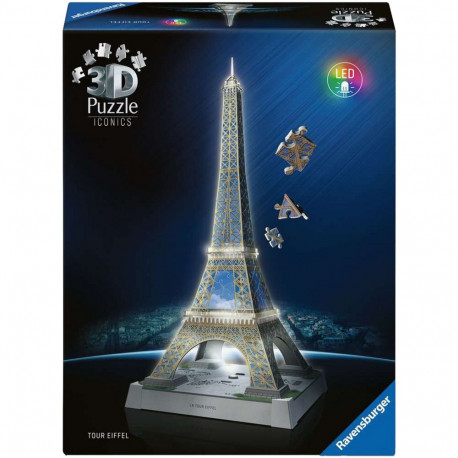 3D Puzzle Iconics: Eiffelturm - mit Licht (216 Teile)