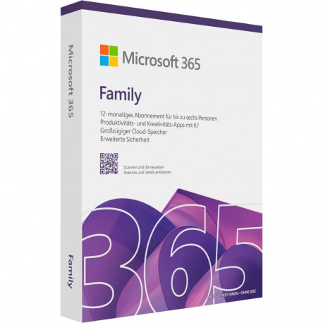 Office M365 Family 6 User  (Deutsch, 1 Jahr, für PC und MAC)