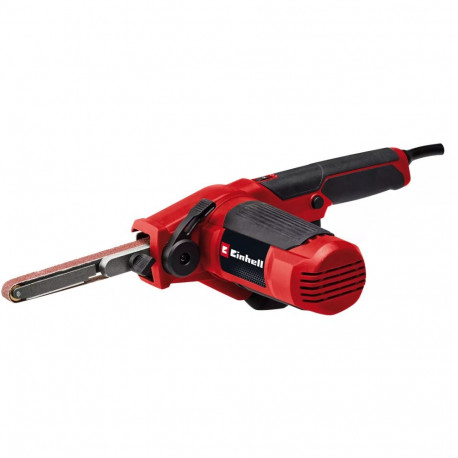 Bandfeile TC-BF 500 E (rot/schwarz, 500 Watt, inkl. 6-teiliges Schleifbandset)