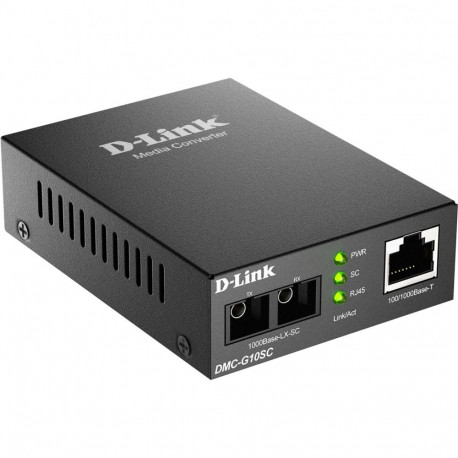 D-Link Gigabit Ethernet DMC-G10SC/E, converter black, 1000 Mbit/s (RJ-45) > 1000 Mbit/s SX Singlemod