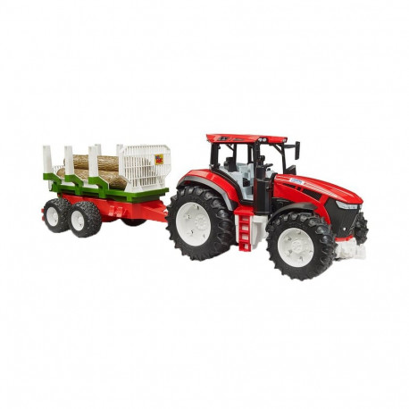 03453 ROADMAX Traktor mit Rückeanhänger und 3 Baumstämmen