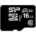 Silicon Power memory card microSDHC 16GB Elite + adapter