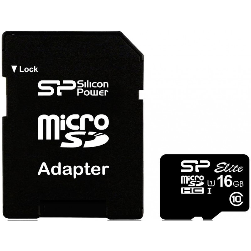 Silicon Power mälukaart microSDHC 16GB Elite + adapter