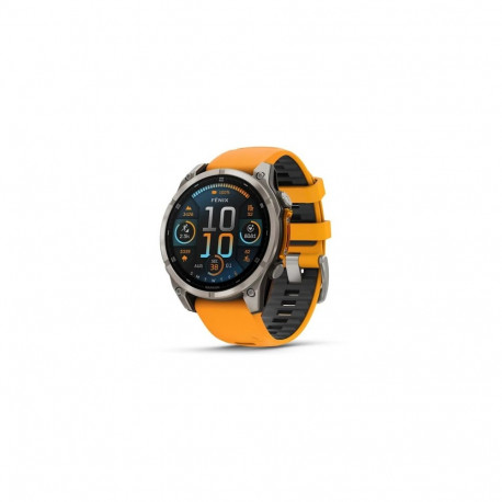 Garmin Fenix 8 Smart Watch 47 mm AMOLED Sapphire,Titanium,Spark orange/Graphite silicone band
