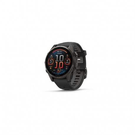 Garmin Fenix 8 Smart Watch 43 mm AMOLED Sapphire,Carbon grey Ti.,Black/Pebble grey silicone band