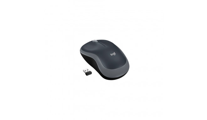 Logitech M185 Wireless Mouse, RF Wireless, 1000 DPI, Black/Grey