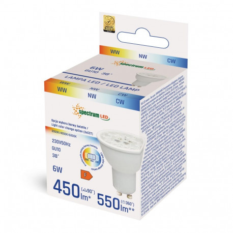 BULB LED GU10 6W 450LM CCT SPECTRUM