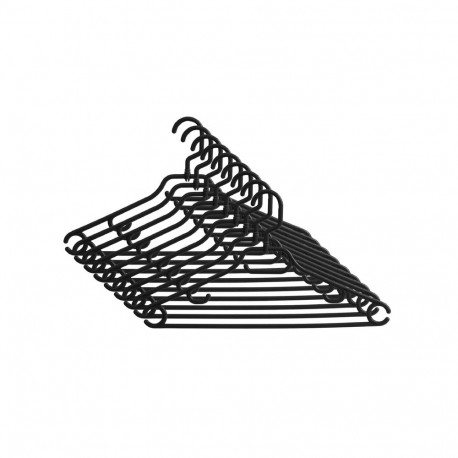 PLASTIC HANGER BLACK LSP037 10PCS