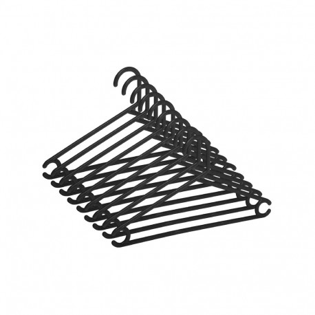 PLASTIC KIDS HANGER BLACK LSP023K 10PCS