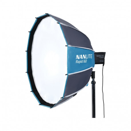 Nanlite Rapid 60 Parabolic Softbox SB-RP60 with Eggcrate for FM Mount