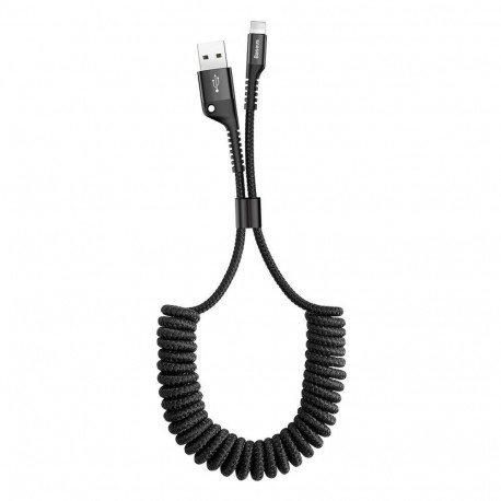 Baseus USB-kaabel CALSR-01 Fish eye Spring Lightning 2.0A 1m, must