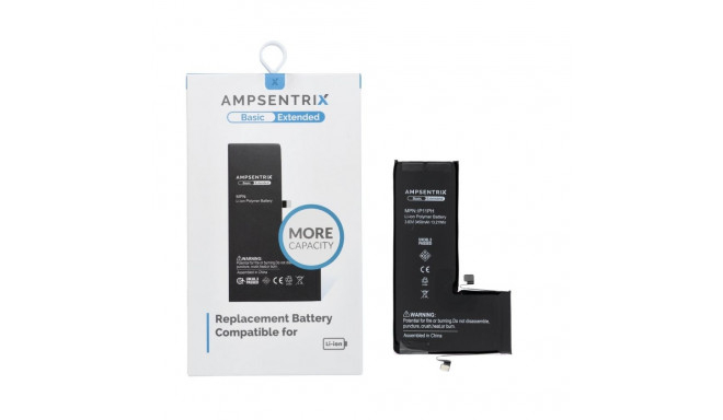 AmpSentrix Basic battery for iPhone 11 Pro (high capacity 3450 mAh)