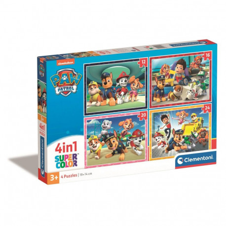 Puzzle 4w1 Super Color PSI PATROL Clementoni 21513