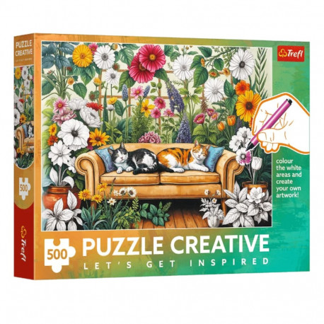 Puzzle - 500 - loominguline - Kocia oranżeria - Trefl 37562