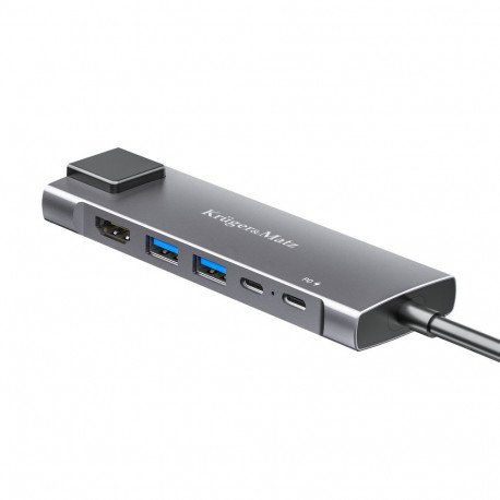 Adapter (HUB) USB typu C na HDMI/2x USB3.0/2x USB typu C/RJ45