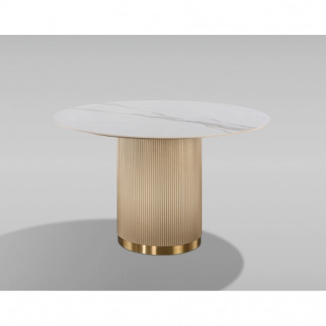 Söögilaud STILIG 120cm ümmargune, šampanja kuldne