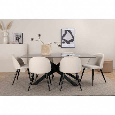 Söögilaua komplekt PIAZZA toolidega VELVET