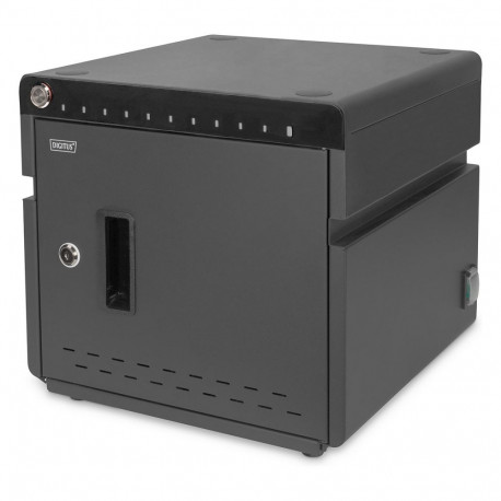 DIGITUS mobiilne lauapealne laadimiskapp 10 sülearvutile/tahvelarvutile kuni 13 tolli, UV-C, USB-C