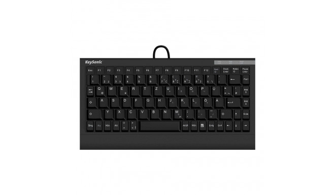 "KeySonic ACK-595C+ (US) Mini SoftSkin PS/2-USB black"