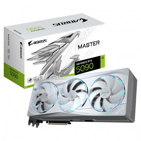 Gigabyte videokaart RTX 5090 32GB Aorus Master Ice GDDR7 3Fan, valge