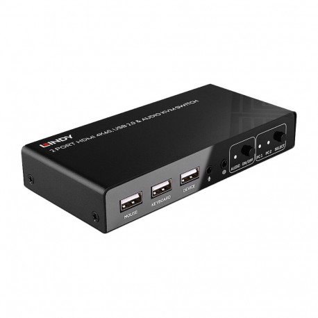 KVM-lüliti 2-pordine HDMI 4K60 USB 2.0 ja heli