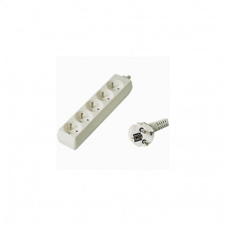 PremiumCord PP5-02 power extension 2 m 5 AC outlet(s) White
