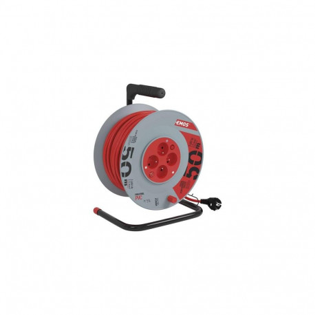 Emos P194504 power extension 50 m 4 AC outlet(s) Indoor Red