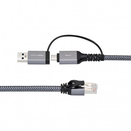 USB kaabel Microconnect CAT6 FTP - USB-A - C adapter, 1m