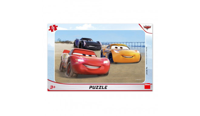 Dino väike plaatpusle 15 tk Autod
