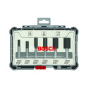 6-PCS ROUTER BIT SET, STRAIGHT 8MM