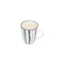 MUG 310ML STRIPED BLUE
