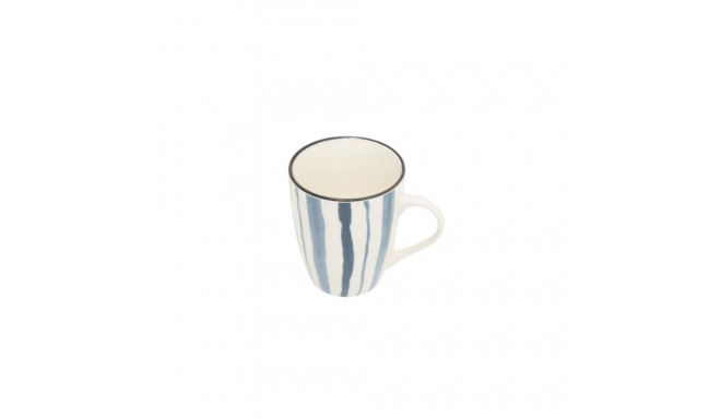 MUG 310ML STRIPED BLUE