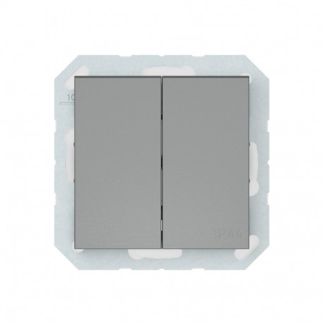 SWITCH 2GANG GREY IP44 P510-020-04 QR