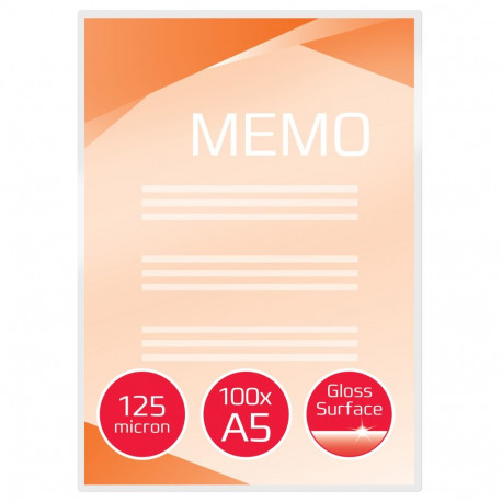 Lamineerimistaskud GBC A5 125Mic (100tk)läikiv