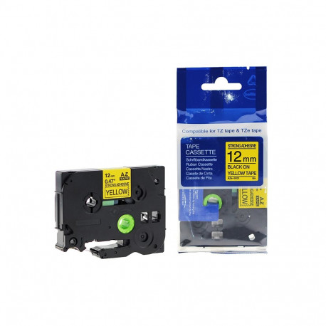 Markeerimislint Brother TZE-631, 12mm, must/kollasel, analoog