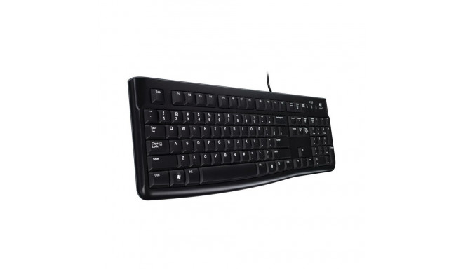 Klaviatuur LOGITECH K120, USB, US, must