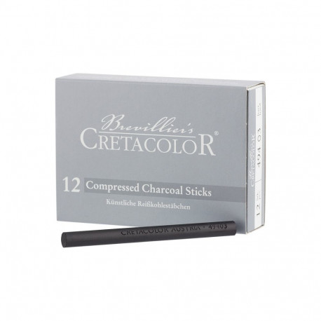 Press-süsi, 8mm, pikkus 94mm, kõva (12 tk)