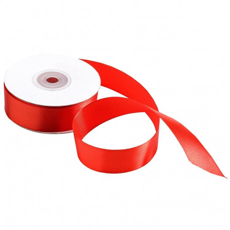 Pael, satiin, 25mm/25m, punane