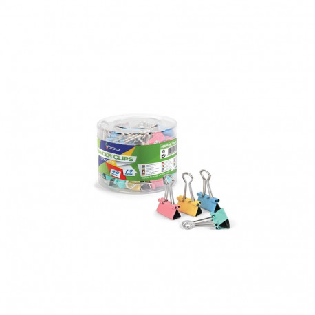 Paberiklambrid FORPUS 19mm,  pastell assortii värvid, 40 tk