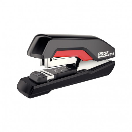 Klammerdaja Rapid S50, 50 lehte, must/punane