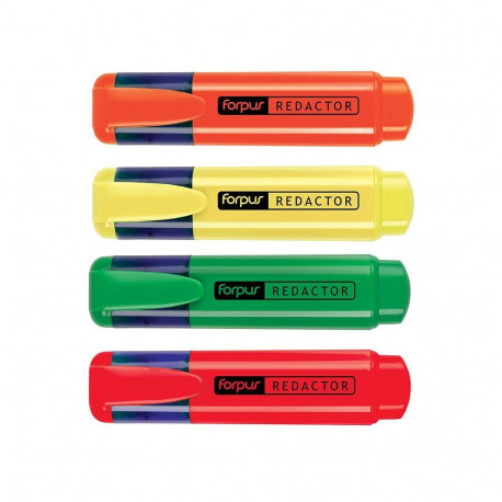 Tekstimarker Forpus Redactor, 2-5mm, 4-värvi