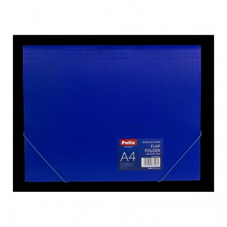 Kummiga mapp PATIO A4, 0,45mm, sinine
