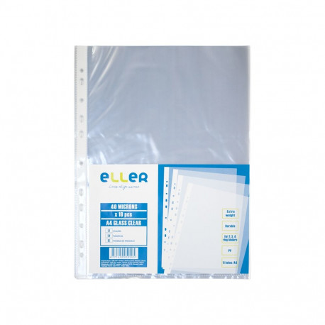 Köidetavad kiletaskud ELLER A4, PP, 40mic, läikiv, 10 tk (2 tk)