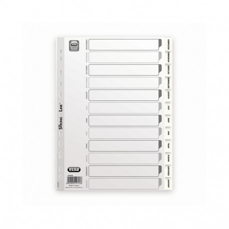 Vahelehed ELBA A4, dec-jan, plast