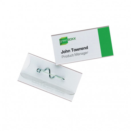 Nimesildihoidja Durable 30x60mm, nõel-kinnitusega (2 tk)