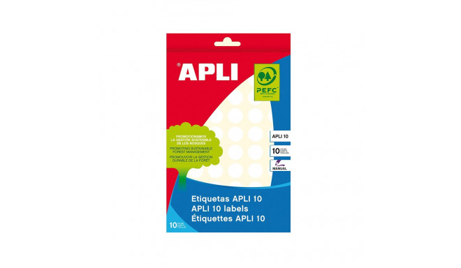 Etiketid Apli ümarad iseliimuvad D=13mm valged, 10l/pk
