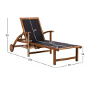 Deck chair FABIOLA black