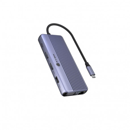 Raidsonic Icy Box reisidokk 12-ühes, 3x video väljund (2x HDMI + 1x VGA) | IB-DK4062-CPD