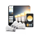 Philips Hue WA 810 A60 4P EU | E27 | 6 W | Warm to cool white light | Bluetooth and Zigbee